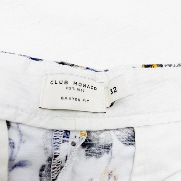 Club Monaco Baxter Fit Printed Shorts Embroidered SZ32 - Picture 6 of 6